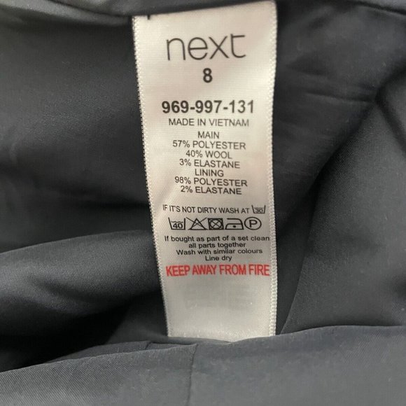 Next tailoring size 8 navy blue lined sleeveless formal zip back dress - Picture 8 of 9